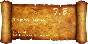Thurzó Barna névjegykártya